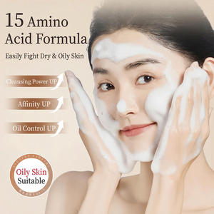 Nettoyant moussant pour le <span class=keywords><strong>visage</strong></span> à base d'acides aminés, hydratant, doux, pour le contrôle quotidien de l'acné, nettoyage en profondeur, marque privée - Product Image 5