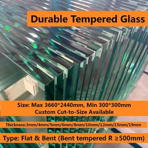 Verre trempé transparent ou coloré noir résistant aux chocs de 6 mm, 8 mm, 10 mm pour fenêtres de bâtiment, vitrines, réfrigérateurs, portes de fours - Product Image 6