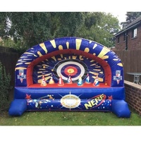 Château Gonflable avec Tir au Cible, Jeux de Carnaval, Cibles Flottantes, Mur Nerf, Souffleur Géant en PVC, Garantie 3 Ans, Unisexe, 14 Ans et Plus