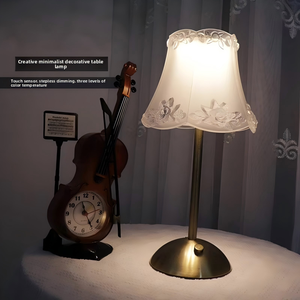 Vintage Nordic Skirt Shaped Touch <strong>Table</strong> Lamp, USB Rechargeable Ins Style Bedside Ambient Night <strong>Light</strong> for Bedroom Decor - Product Image 1