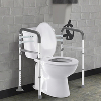 Équipement pour personnes handicapées Rail de toilette en aluminium Poignées antidérapantes pliables pour produits chinois âgés