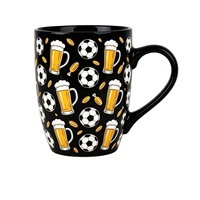Tasses à café en céramique blanche avec grande poignée, compatibles micro-ondes et lave-vaisselle, pour café, latte, cappuccino, thé, lait - Impression personnalisée