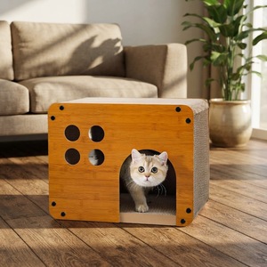 Polycotton-Kratzbaum Langlebig und Widerstandsfähig Katzen-Kratzbretter Kratzfeste Allwetter-Katzenhäuser - Product Image 3