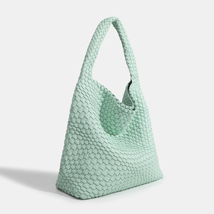 Bolso de Hombro de PU Tejido a Mano para Mujer, con Patrón a Rayas, Cierre, Modelos de <span class=keywords><strong>Moda</strong></span> Otoño Invierno 2025, Estilos Explosivos para Damas - Product Image 3