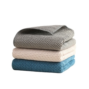 Serviettes de cuisine en microfibre pour la cuisine, la maison, le bureau, serviettes en microfibre jacquard antibactériennes, chiffons de nettoyage pour la vaisselle, 12''x12'', gris - Product Image 1