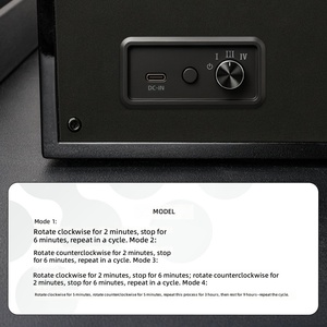 Boîte remontoir automatique de luxe pour 2 montres, alimentée par USB-C, avec lumière d'ambiance LED contrôlable, moteur silencieux et couvercle à arrêt automatique - Product Image 6