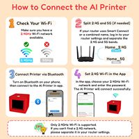 Printer Stiker Thermal AI Portabel untuk Anak, Mini Tanpa Tinta, Dapat Diisi Ulang, Pembuat Label Foto Saku, Stok Grosir, Garansi 1 Tahun