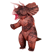 Costume de dinosaure gonflable cornes de arc-en-ciel, Triceratops, tenue d'halloween pour adultes,
