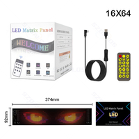 Pantalla LED Flexible de 16*64 Píxeles con Diseño de Ojo Turco, Panel de Matriz de Píxeles Programable por Aplicación