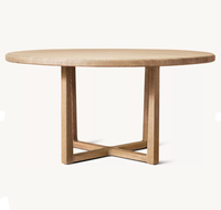 Table à manger ronde en chêne RH OEM, style moderne, ferme, appartement, restaurant, hôtel de luxe, villa, meubles personnalisables