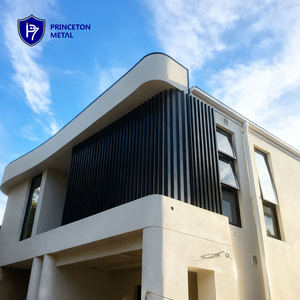 Revêtement en poudre pour <span class=keywords><strong>façade</strong></span> en bois grainé pour projet de construction, lambris en aluminium - Product Image 1