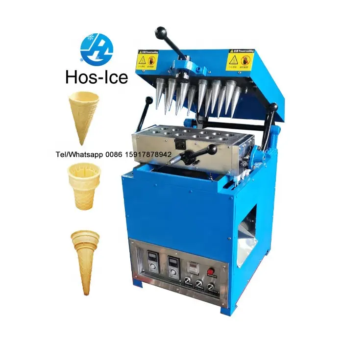 Machine électrique pour faire de la glace, appareil de fabrication de cônes et de remplissage automatique de cupcakes et gaufre, Certification Ce, w