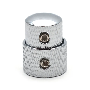 ปุ่มควบคุมแบบซ้อนกัน กีตาร์ไฟฟ้า <span class=keywords><strong>เบส</strong></span> ปรับระดับเสียง โทนเสียง ปุ่มโลหะคู่ สำหรับอุปกรณ์เสริมเครื่องดนตรี - Product Image 3