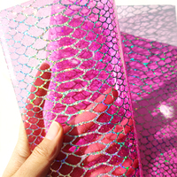 Vente en gros 0.8mm personnalisé imprimé holographique Crocodile couture vinyle PVC Film doux extensible translucide pour l'artisanat étanche à l'humidité