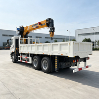 Grue hydraulique montée sur camion JIUBANG 12 tonnes, hauteur de levage 21 m, pour la construction et la manutention de marchandises, directement de l'usine