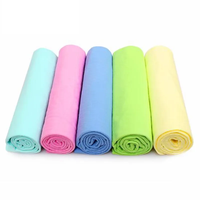 Super absorbant 43*32*0.2cm microfibre serviette de lavage de voiture PVA chamois tissu rouleau détail lingettes de voiture