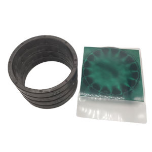 Aimant annulaire multipolaire permanent de conception d'usine D152.5 * 134.5 * H24mm Rotor de moteur magnétique de ferrite d'injection 16 pôles coupe de ventilateur - Product Image 5