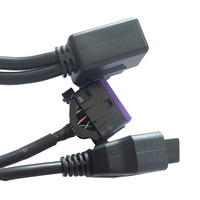Personalizado VW Y tipo 16 pines OBD 2 adaptador divisor Cable de extensión macho a doble hembra herramienta de diagnóstico