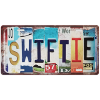 Personalizado 15*30cm Vintage Car Metal Tin Sign Car License Plate Wall Art Decora Motocicleta Garaje Matrícula Custom Tin Sign