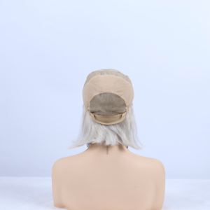 Peluca Bob de Cabello Humano con Cierre de Encaje 5x5, Color Gris Plateado, Peluca Bob Corta y Lisa, Aspecto Natural y Suave para Mujer - Product Image 6