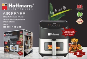 หม้อทอดไร้น้ำมัน Hoffmans 8 ลิตร 2000 วัตต์ 220 โวลต์ ควบคุมแบบดิจิตอล พร้อมเคลือบ PTFE ป้องกันติดกระทะ ทำจากสแตนเลส มีหน้าต่างมองเห็นอาหารภายใน Hoffm - Product Image 5