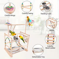 Support d'escalade en bois pour oiseaux en bois de Java, servant de terrain de jeu et d'échelle d'entraînement pour nichoirs en bois et jouets