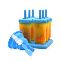 Moules à glaces BHD sans BPA, 6 pièces, avec brosse de nettoyage et entonnoir pliable