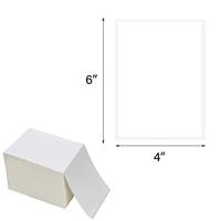 Étiquettes d'expédition imperméables 4x6, 1000 autocollants adhésifs en accordéon pour imprimantes thermiques directes Rollo et Zebra avec perforations