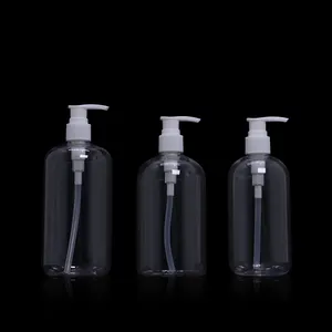 100ml 120ml 150ml 250ml 300ml 500ml Transparent PET Plastic Lotion Airless Pump Bottle