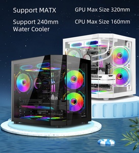 Nuovo stile Mid Tower Desktop bianco tre lati in vetro temperato custodia per Pc - Product Image 6