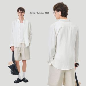 <span class=keywords><strong>Chemise</strong></span> de bureau décontractée pour <span class=keywords><strong>homme</strong></span> de haute qualité, manches longues, mélange de <span class=keywords><strong>lyocell</strong></span> et de lin, col classique, fabricant de chemises habillées - Product Image 2