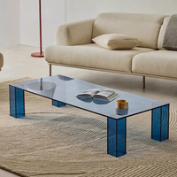 Table d'appoint en verre Adularia au design moderne, écologique, colorée, en verre trempé brun