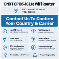 Modem Wifi DNXT, Router Wifi, Router Wi-fi untuk Kartu SIM, Hotspot Wifi 6, Router USB Type-C, Dukungan WAN/LAN 2.4GHz untuk Penggunaan di Rumah