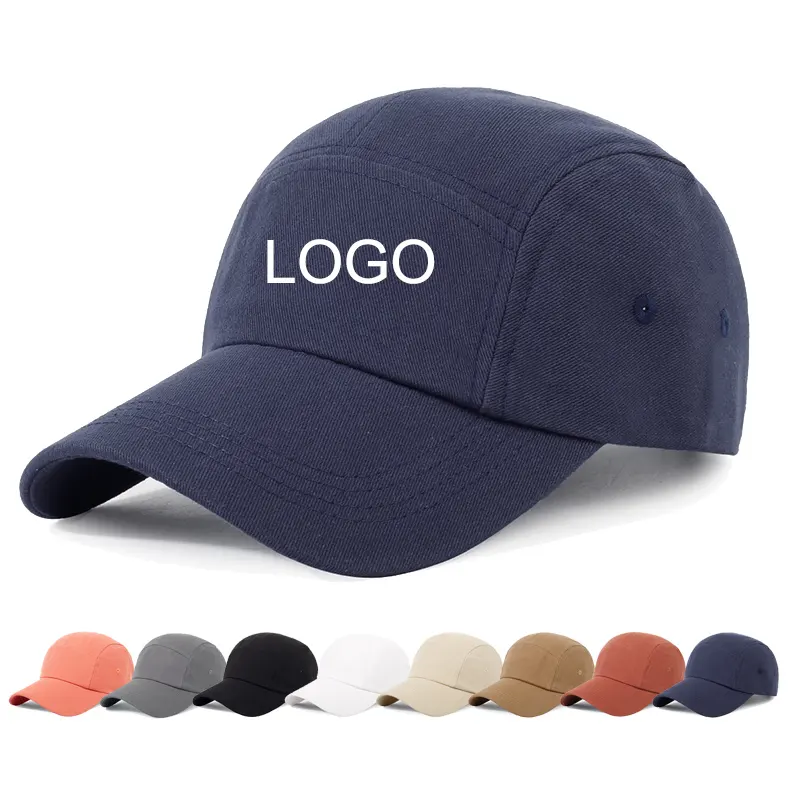 Mode personnalisé broderie impression Logo bord incurvé blanc non structuré haut souple papa chapeaux coton blanc 5 panneaux sport casquettes de Baseball