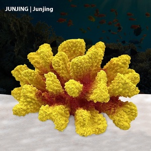 Ensemble d'ornements d'aquarium de simulation de fond marin en plastique faux poisson de corail et réservoir d'eau de mer paysage ornements de corail mort dur - Product Image 2