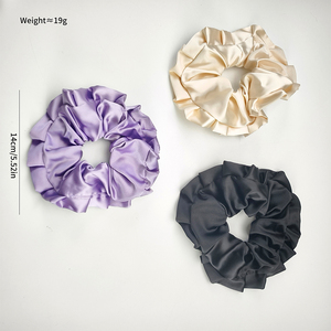Style japonais et coréen sur taille plissée grand côlon chouchous Satin Ballet cheveux corde accessoires <span class=keywords><strong>Scrunch</strong></span> - Product Image 3