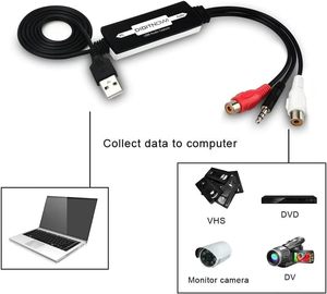 Carte de capture audio pour disques vinyles et cassettes, convertisseur numérique MP3, RCA/3,5 mm, pour Mac et <span class=keywords><strong>Windows</strong></span> 10/11 - Product Image 3