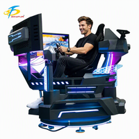 Simulateur de course automobile à triple écran, machine de jeu vidéo d'arcade à trois axes et 360 degrés pour centre de jeux