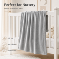Couvertures multifonctions en peluche grise et corail de luxe pour bébé Couverture super douce pour enfants pour l'hiver