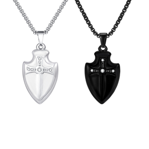 <span class=keywords><strong>Mc592</strong></span> Bán Buôn Tối Giản Thép Không Gỉ Hộp Chuỗi Vòng Cổ Zircon Chữ Thập Thanh Kiếm Lá Chắn Mặt Dây Chuyền Vòng Cổ Hip Hop Hợp Thời Trang Đồ Trang Sức - Product Image 5