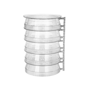 Stackable Insulated Food Cover Cylinder Shape Magnetic Lid Multi Layer Storage Rack For Kitchen Party Use - Product Image 1