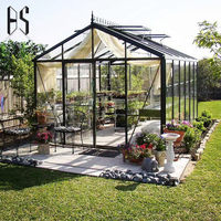 Feuille de polycarbonate directe d'usine Green House avec cadre en alliage d'aluminium plantation serre à faible coût