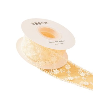Cinta de encaje transparente bordada para lazos de pelo DIY, envoltura floral, accesorio para prendas, cinta de malla de hilo de leche al por mayor - Product Image 5