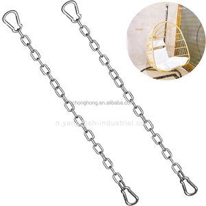 Chaîne robuste en acier inoxydable 304 pour hamac et chaise suspendue, chaîne de balançoire de véranda de 23 pouces avec mousquetons - Product Image 2