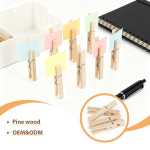 24 Pinzas de Madera de Colores Naturales y Diferentes Tamaños para Manualidades, Pinzas de Madera para <span class=keywords><strong>Ropa</strong></span> y Decoración de Fotos - Product Image 2