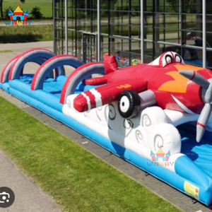 Grand toboggan aquatique gonflable WINWAYTOYS PVC 18m en forme d'avion pour usage commercial intérieur/extérieur - Product Image 6