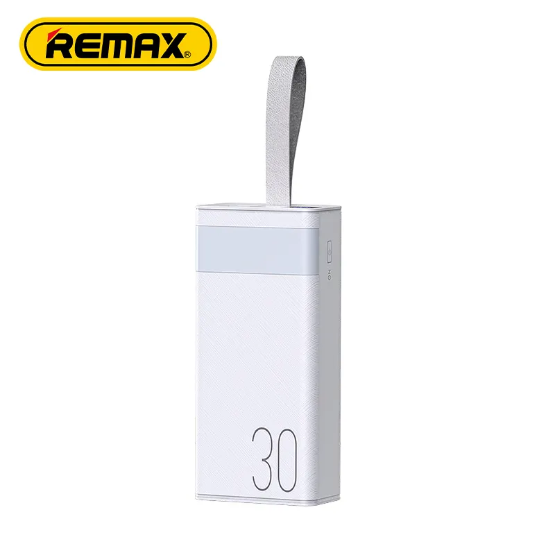 Remax Outdoor Power Bank 30000Mah Rpp-320 Large Capacity Pd20W Qc22.5W Strong Led Flashlight 2022 Ce/Fcc/Rohs Portable Powerbank