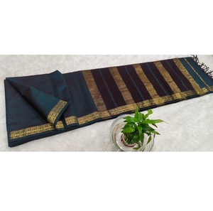 Sari en coton et soie Maheshwari Garbh Reshmi, tissé à la main, ethnique, de créateur, pour femmes, idéal pour les fêtes et les mariages, LoomIndia - Product Image 5
