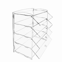 Acryl Bäckerei Schrank, montiert Klare Acryl Bäckerei Vitrine Kuchen Vitrine große Kristall Acryl Vitrinen
