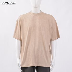 Camisetas de Cuello Alto, Manga Corta, Cuello Acanalado, 230G, 100% Algodón, Camisetas Lisas para Hombre - Product Image 3